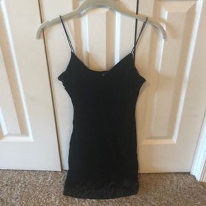 h&m black sparkly body con dress